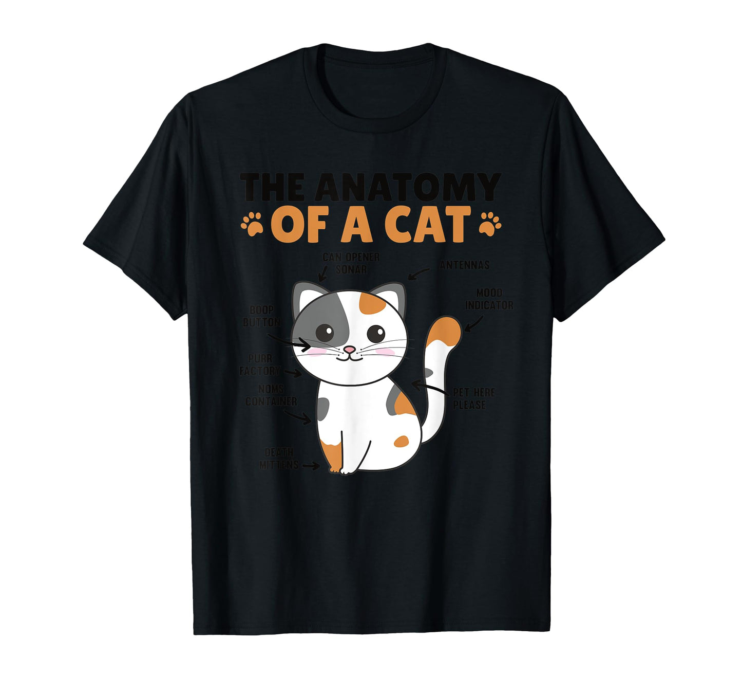 The Anatomy Of A Cat Funny Explanation Of A Cat T-Shirt