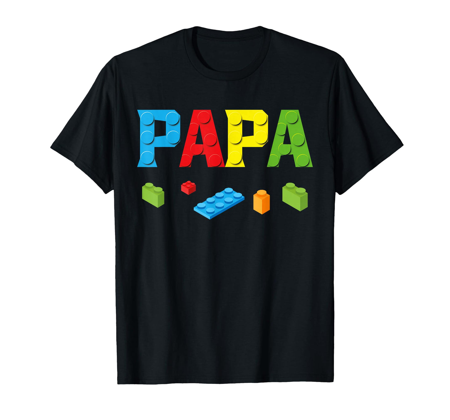 Papa Master Builder Building Bricks Blocks Family Set Parent T-Shirt