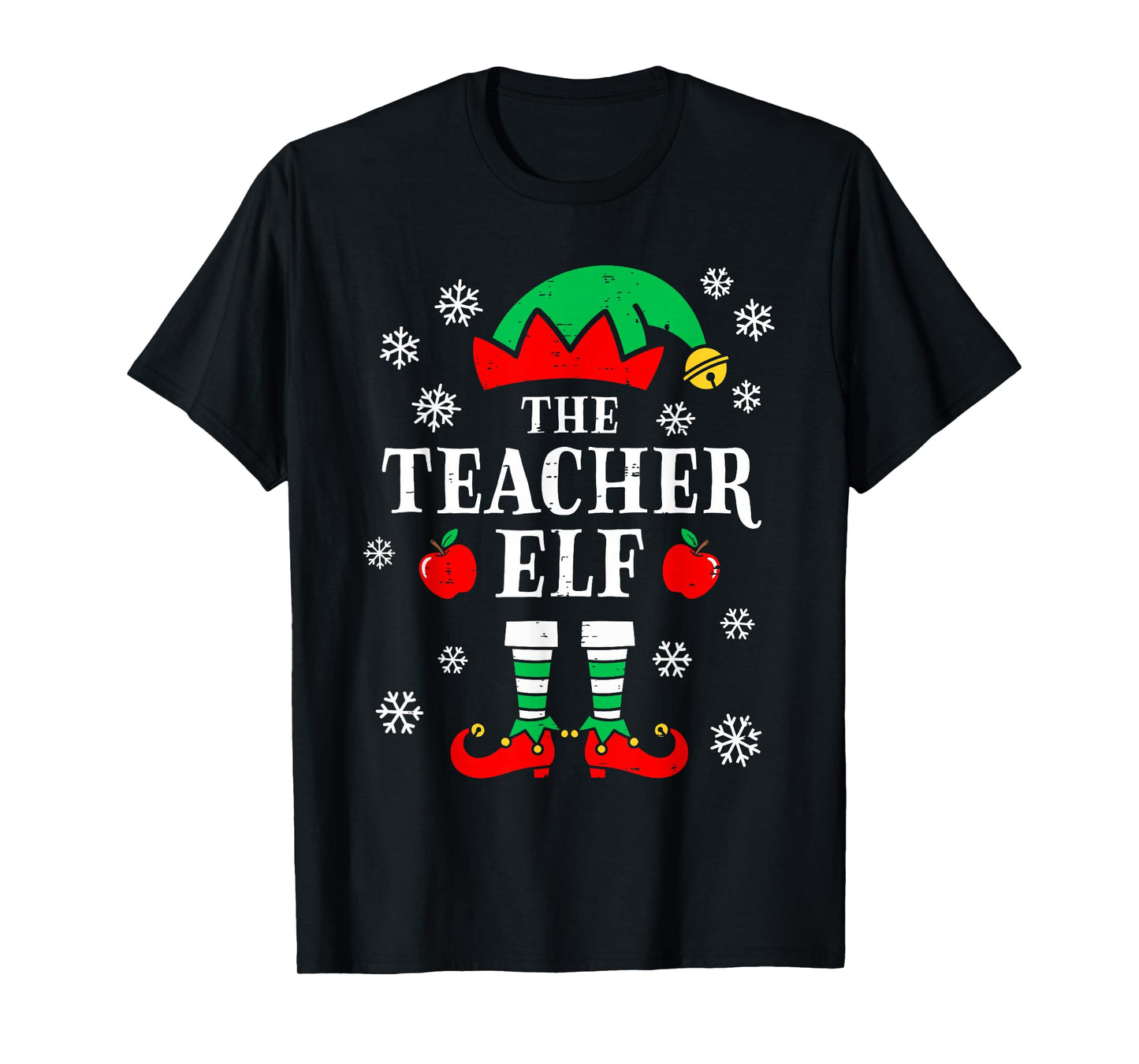 The Teacher Elf Cute Christmas Xmas Party School Staff Women T-Shirt