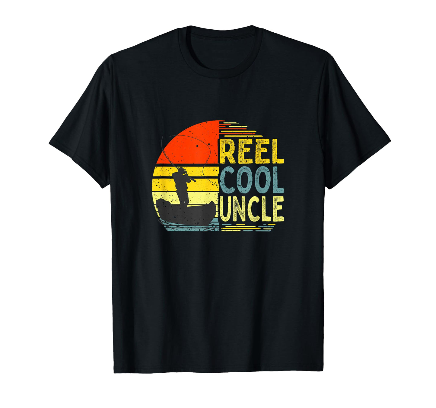 Reel Cool Uncle Fishing Daddy Fathers Day Dad Merch For Men T-Shirt