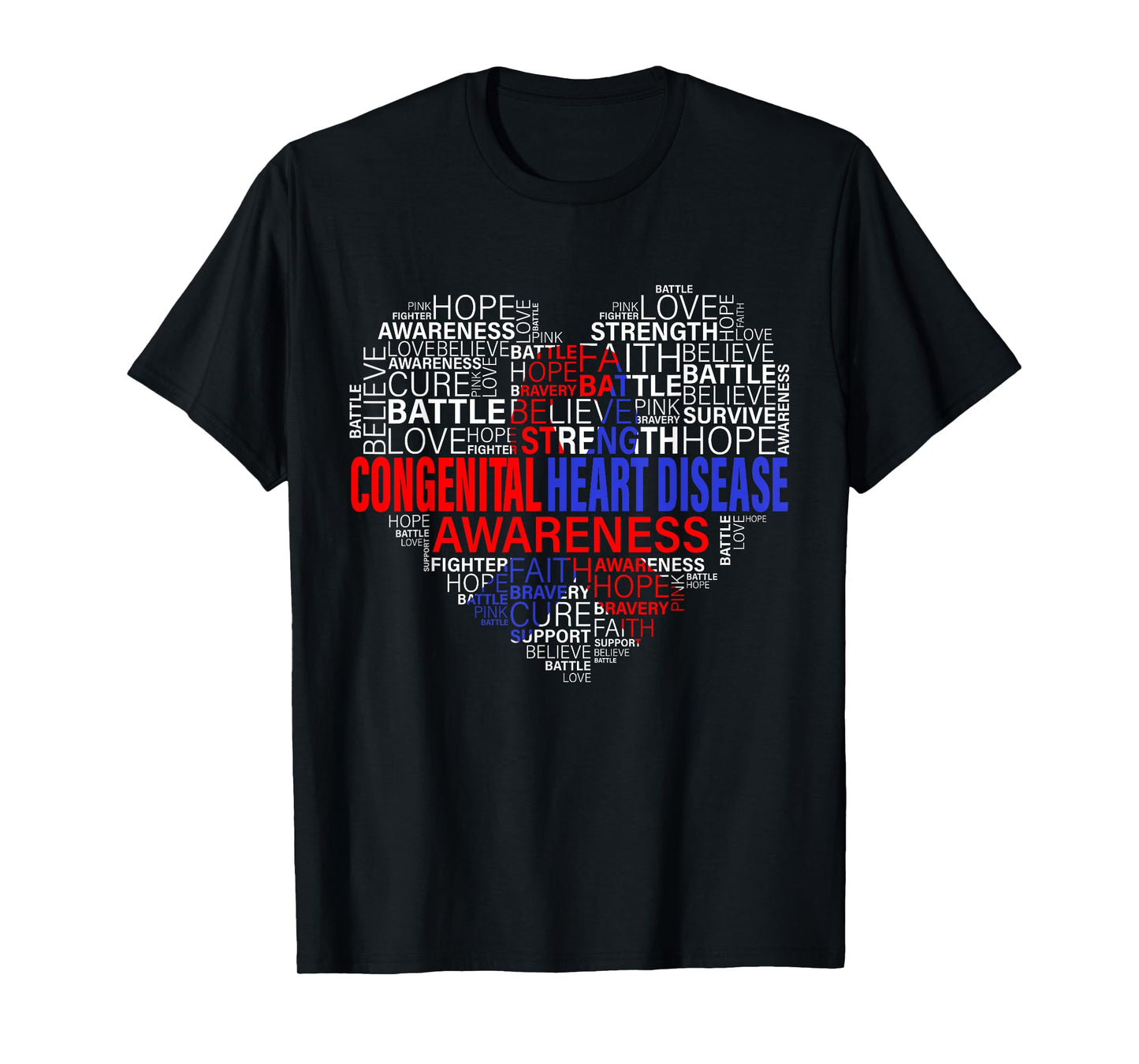 CHD Awareness Heart Disease Fighting Hope Support Warrior T-Shirt