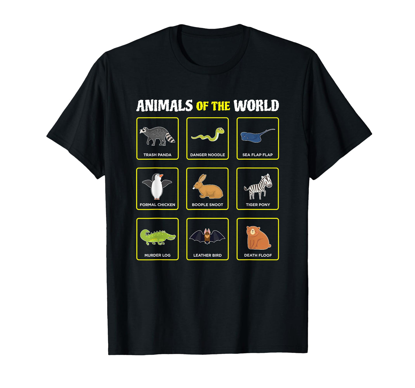 Animals Of The World Funny Rare Animals Memes T-Shirt