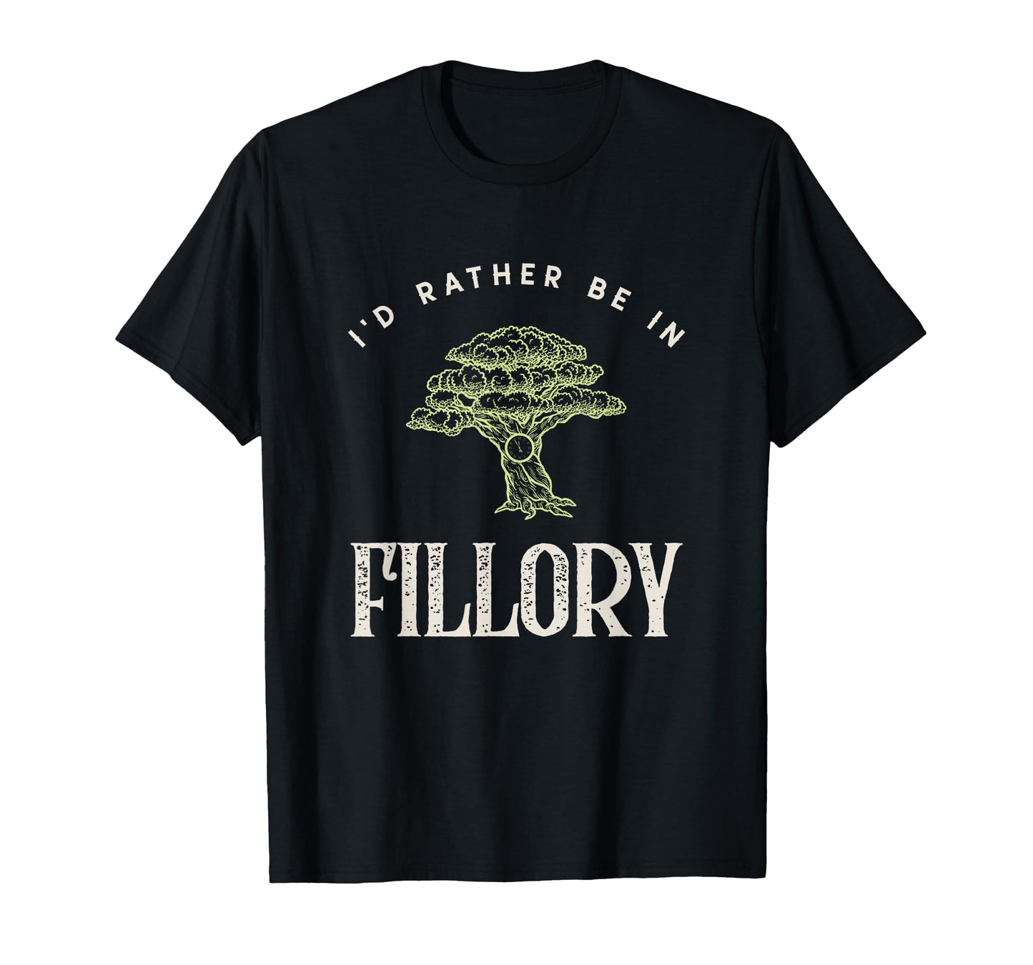 Magical Cat Women's I'd Rather Be In Fillory The Magicians Modern Graphic Print Black Short Sleeve T-Shirt