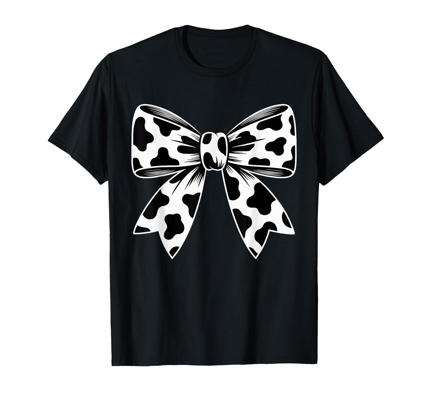 Cute Coquette Bow Cowprint Cow Pattern for Womens and Girls T-Shirt