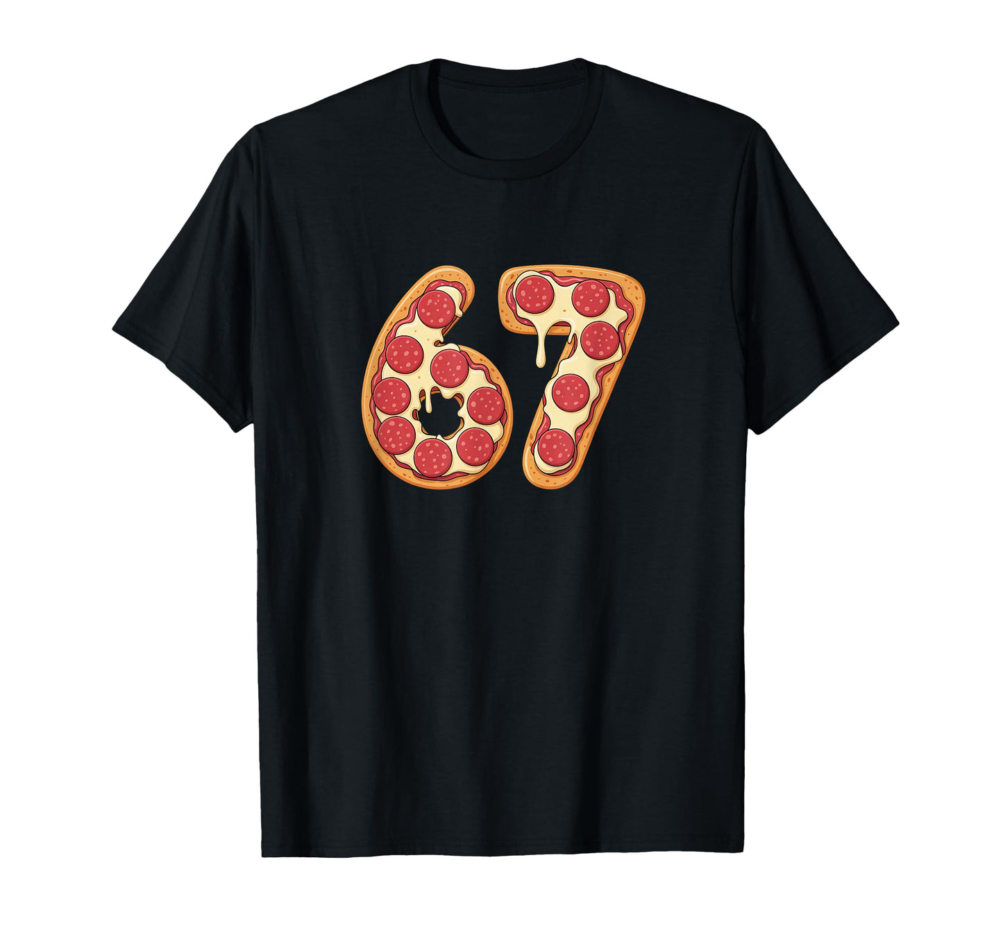 67 Pizza Rizz Meme Funny Six Seven Gen Alpha Slang 6 7 T-Shirt