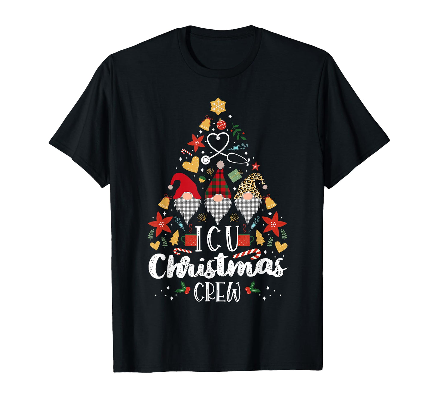 Christmas NICU Crew Nurse Doctor Tech Neonatal ICU Squad T-Shirt