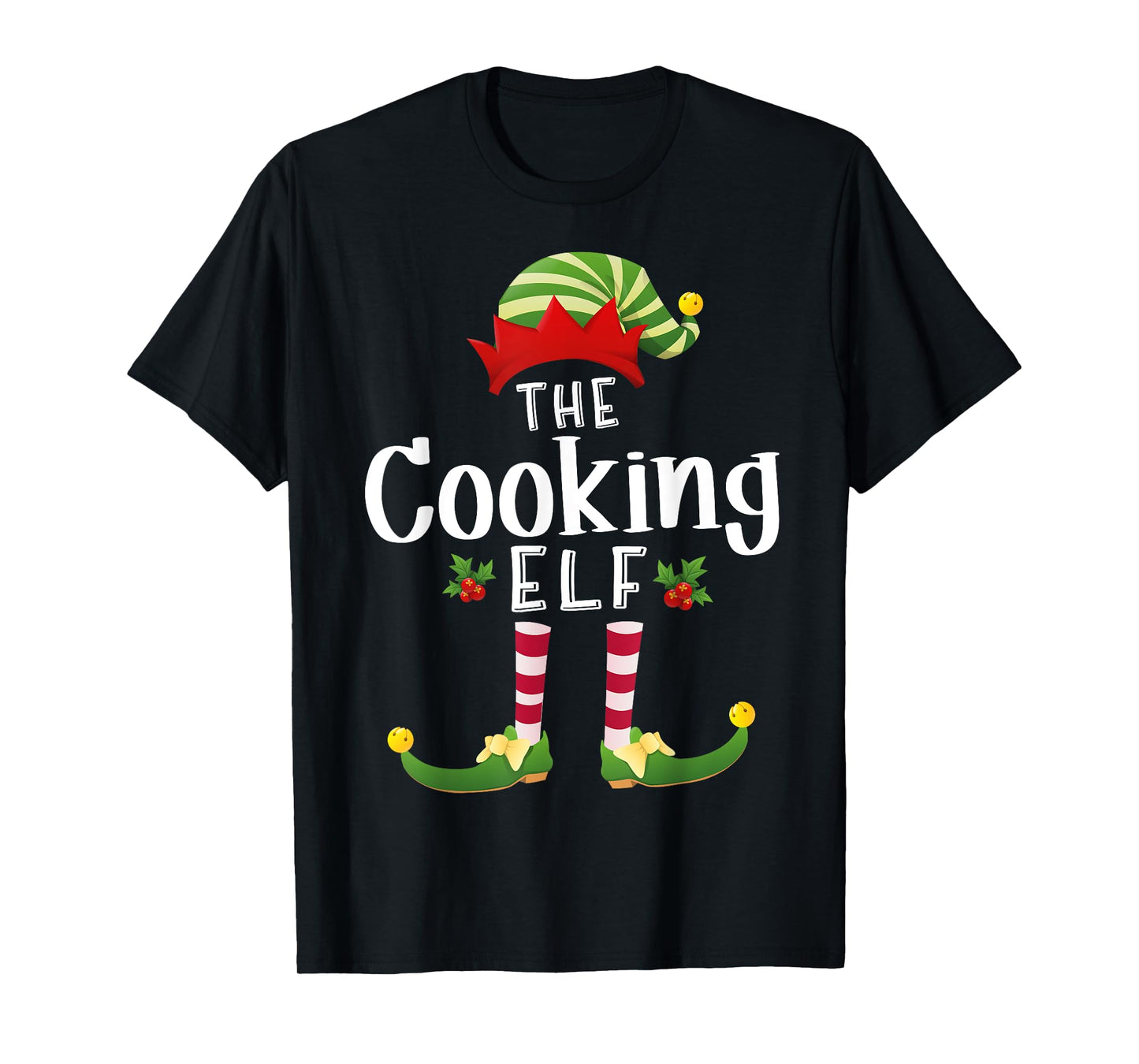 Cooking Christmas Elf Matching Pajama X-Mas Party T-Shirt