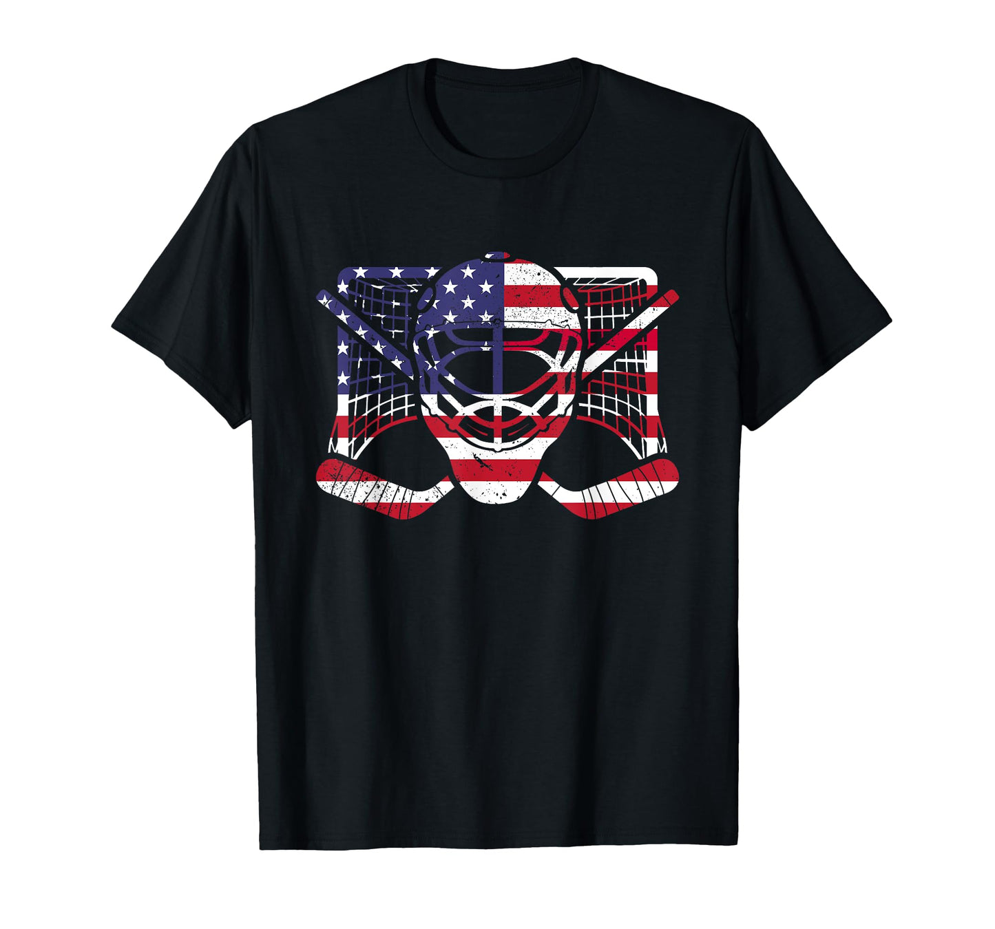 Ice Hockey Goalie American Flag USA Goalie mask 4th of July T-Shirt
