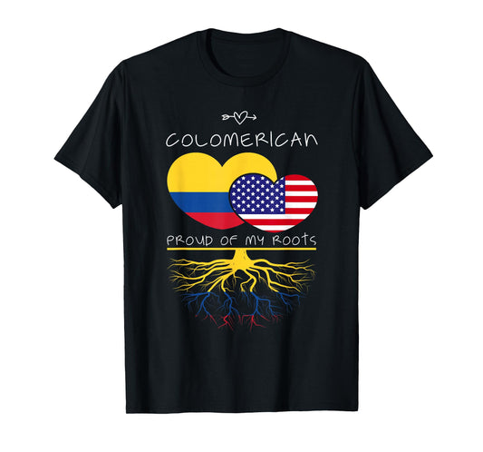 Colombia USA Proud Of Both Countries Colomerican T-Shirt