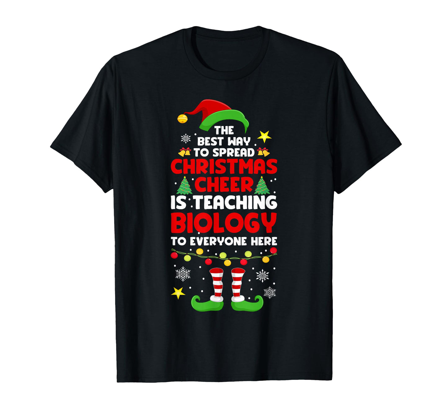 Christmas Biology Teacher Funny Xmas Christmas Cheer T-Shirt