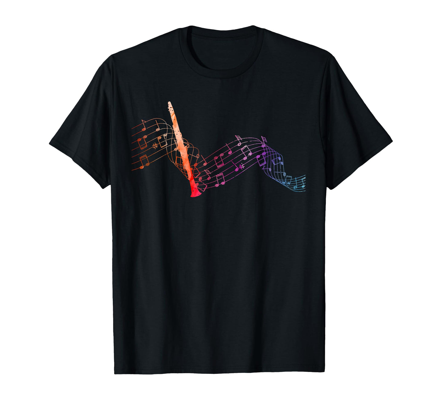 Colourful Clarinet Sheet Music with Clarinet T-Shirt