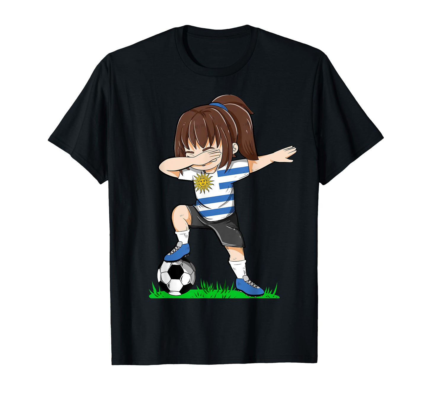 Soccer Uruguay Jersey Shirt Uruguay Flag Football Girls Dab T-Shirt