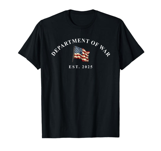Department of War Established 2025 Re-Established USA Flag T-Shirt