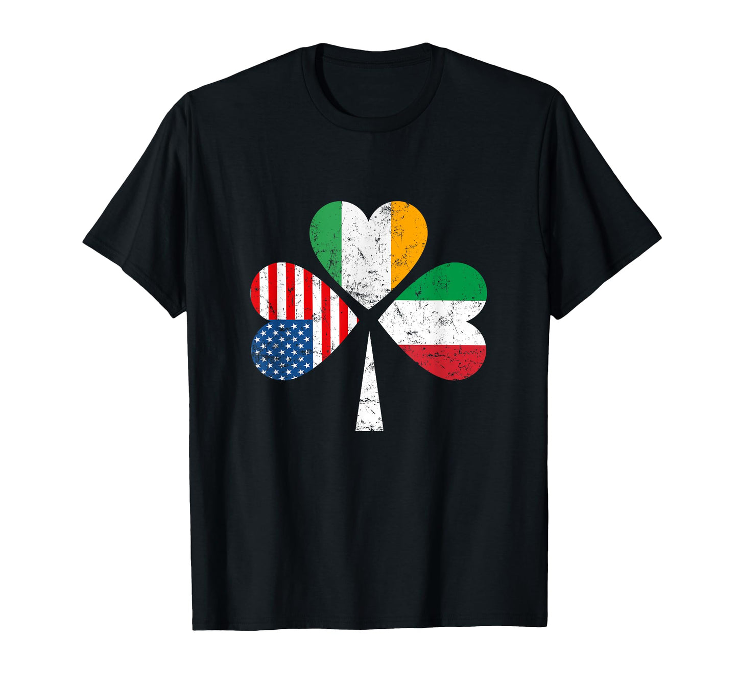 Irish Italian American Flag Ireland Italy USA Patrick's Day T-Shirt
