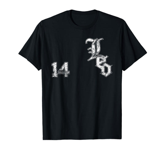 Pope Leo XIV of Chicago Sports Jersey Number 14 Distressed T-Shirt
