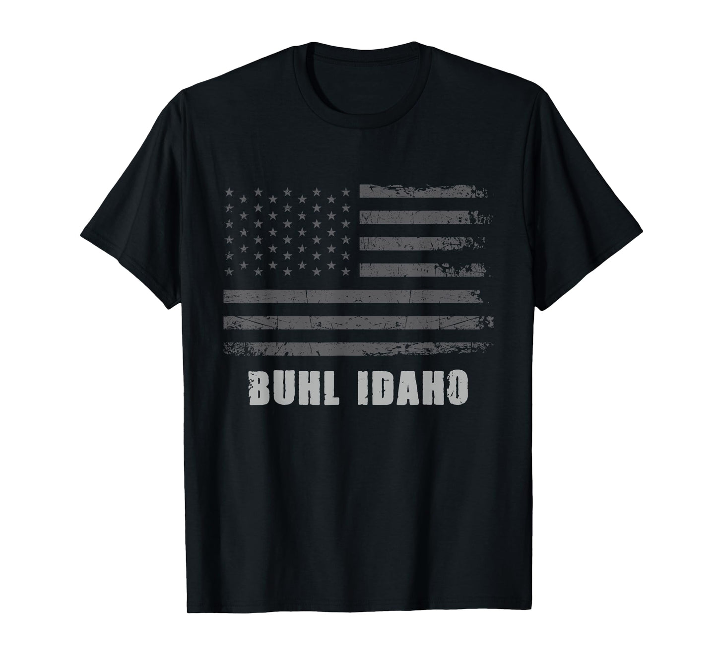 American Flag Buhl, Idaho USA Patriotic Souvenir T-Shirt