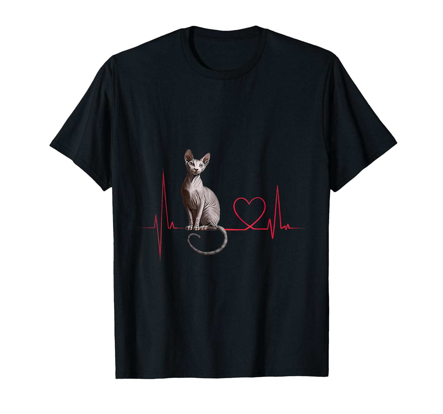 Heartbeat Sphynx Cat T-Shirt