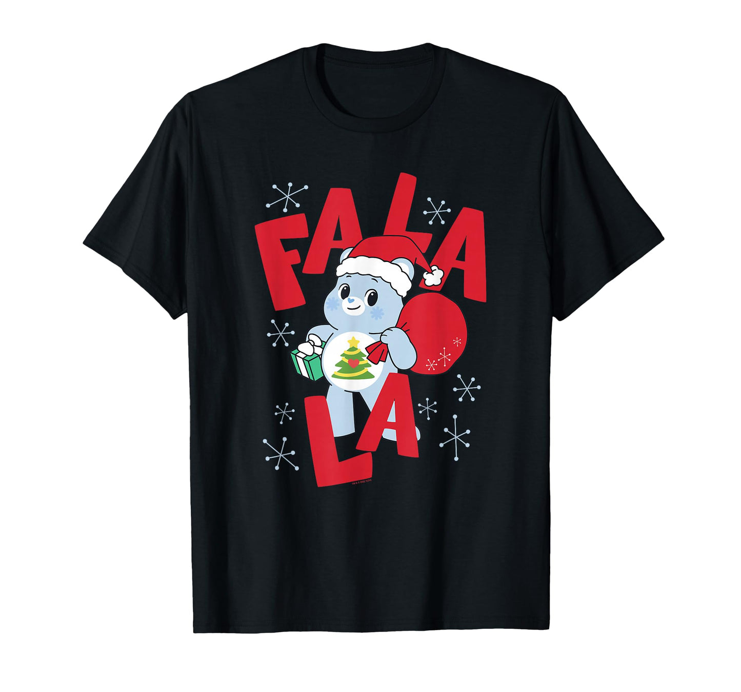 Care Bears Christmas Wishes Bear Fa La La Snowflake Logo T-Shirt