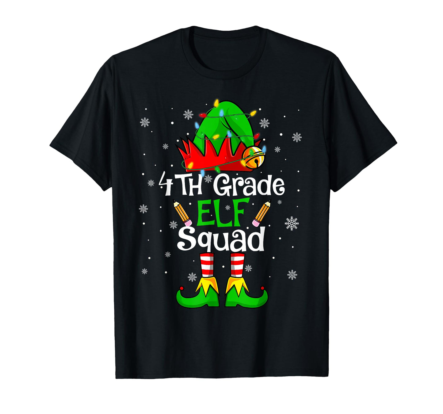 Christmas 4th Grade Elf Squad Fourth Grade Teacher Student T-Shirt