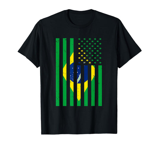 Brazil Shirt Brasil Soccer USA America Flag Jersey Men Women T-Shirt