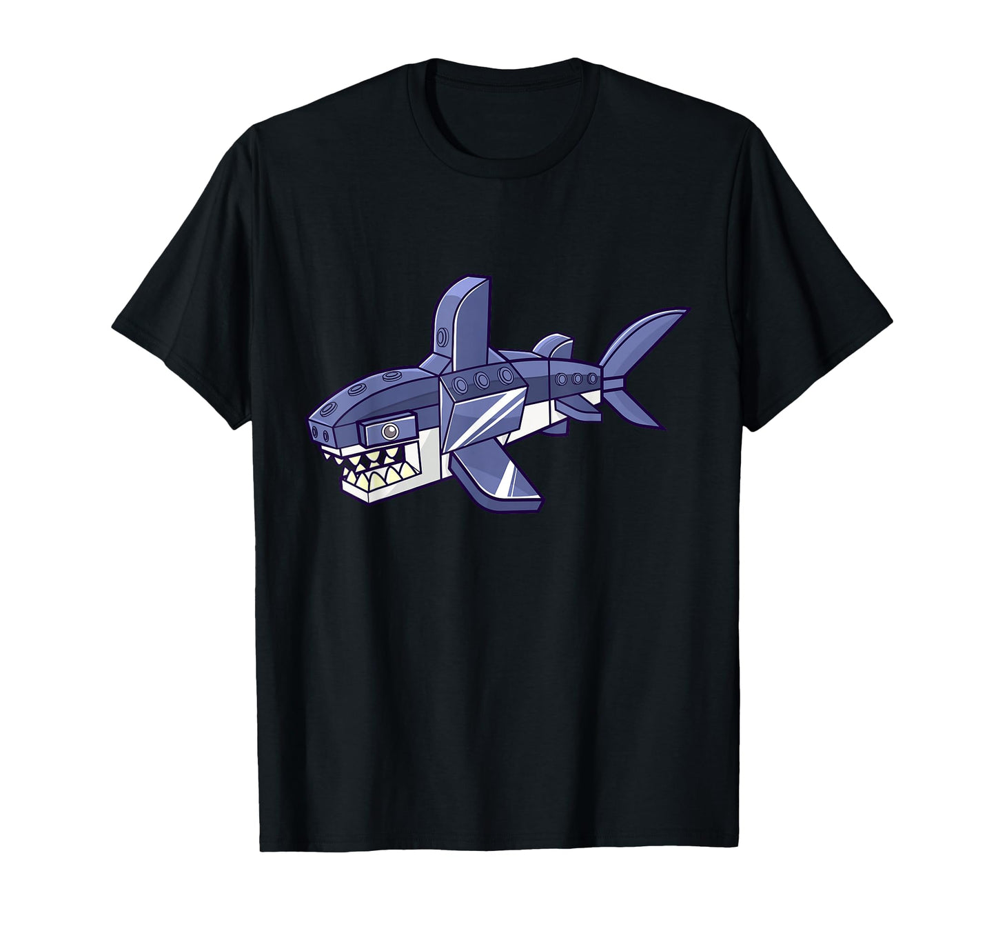 Shark Master Builder Building Blocks Boys Kids T-Shirt