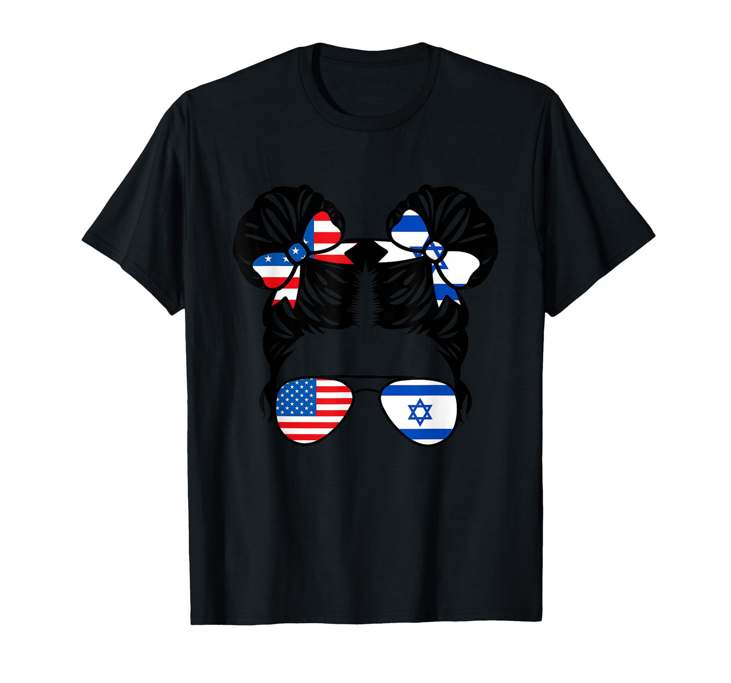 Half American Half Israelis Girl USA Israel Flag Patriot T-Shirt