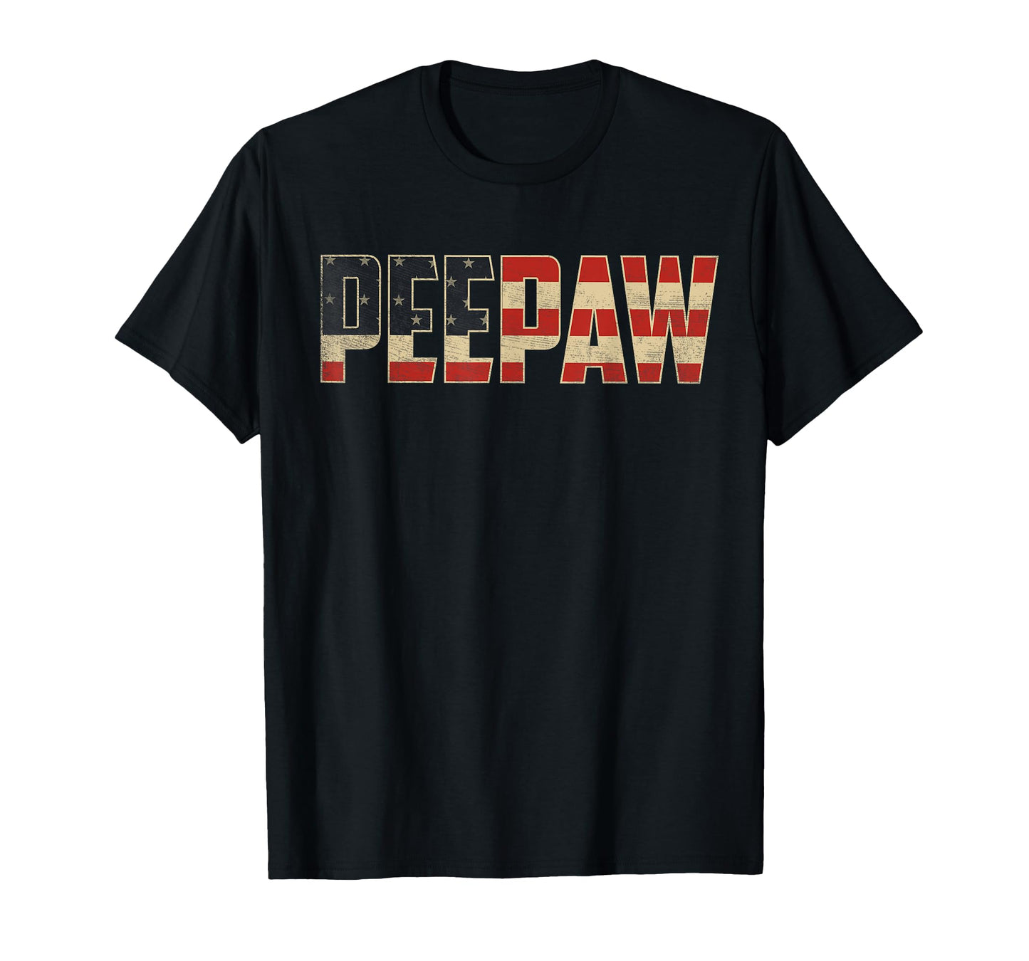 Peepaw Bold Patriotic American Flag Father’s Day Peepaw T-Shirt