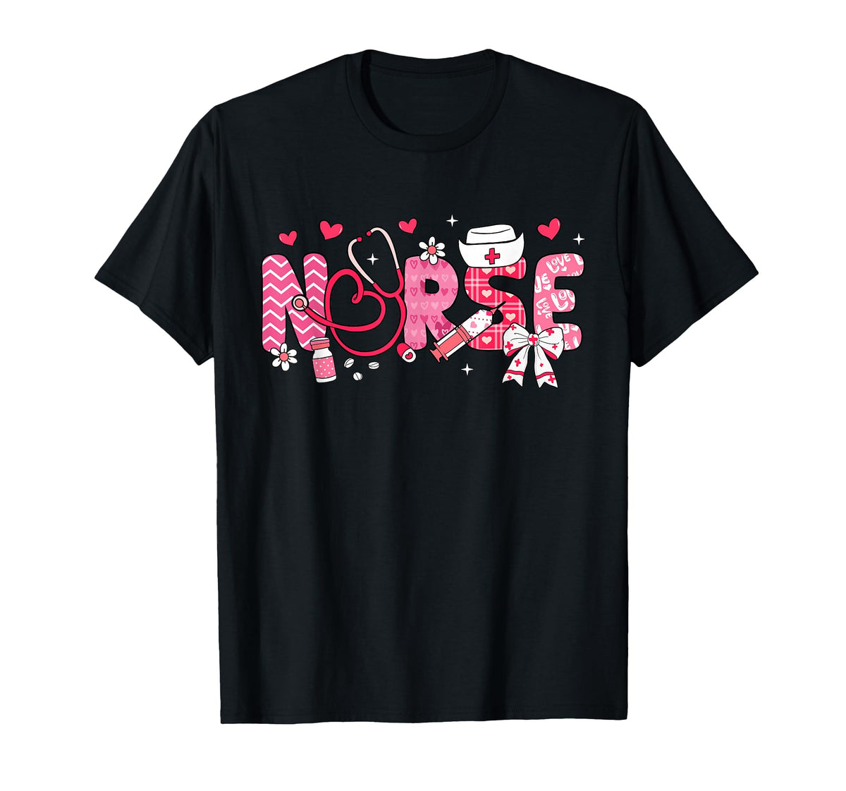 Nurse Valentines Day Valentine Scrub Top Women Scrubs NICU T-Shirt