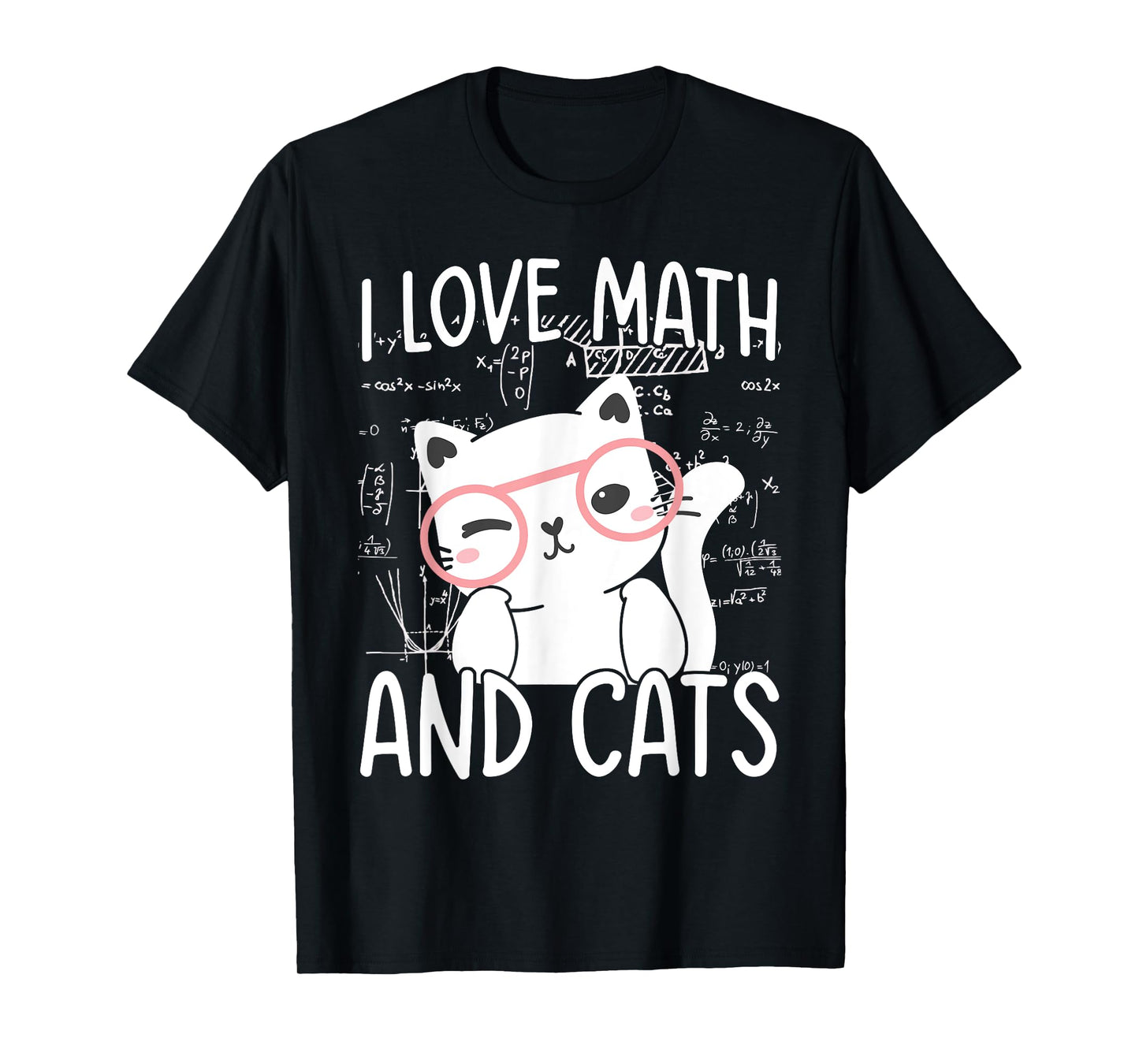 I Love Math And Cats T-Shirt