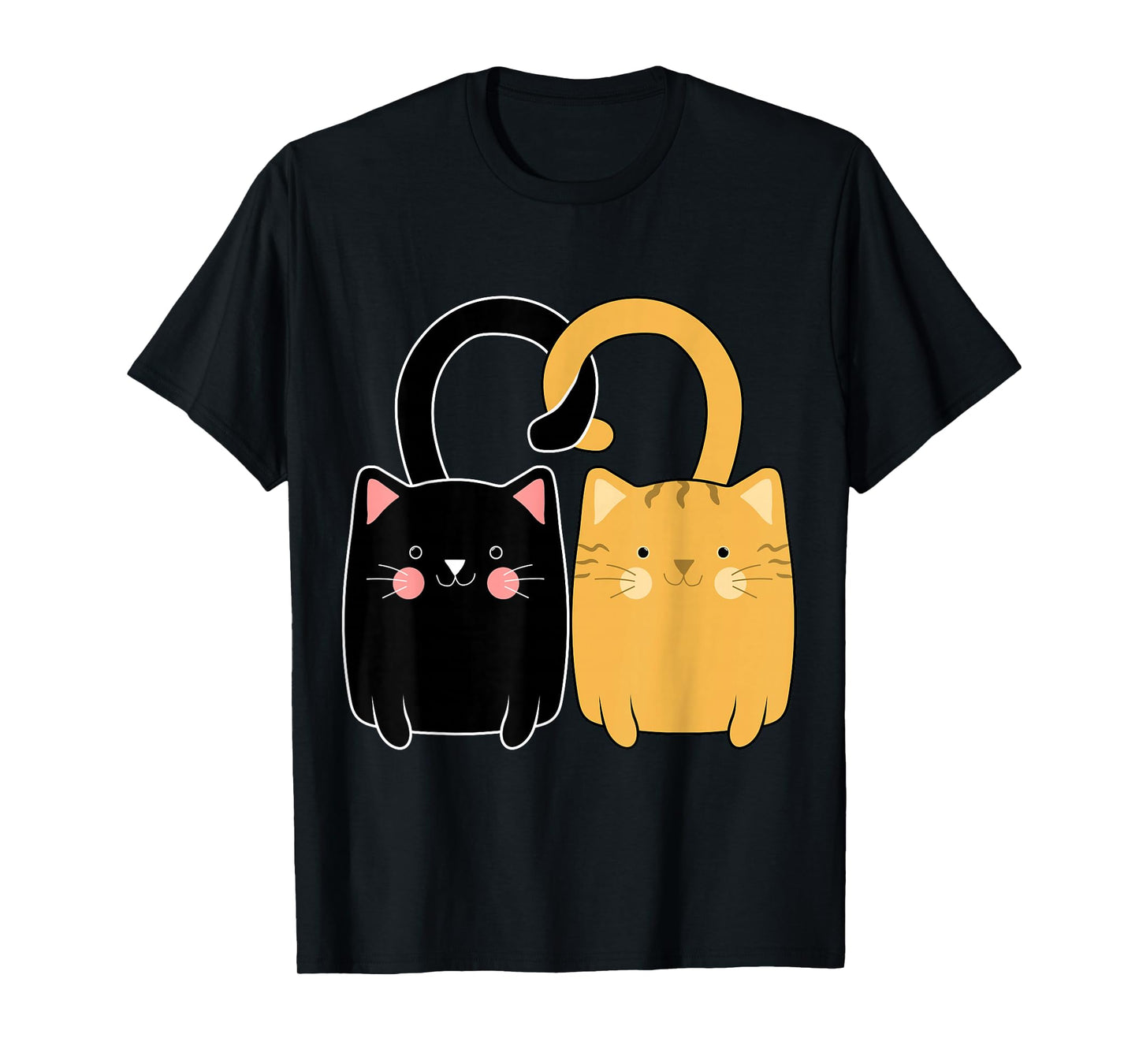Black and Orange Cat Valentine Ginger Cat Valentine's Day T-Shirt
