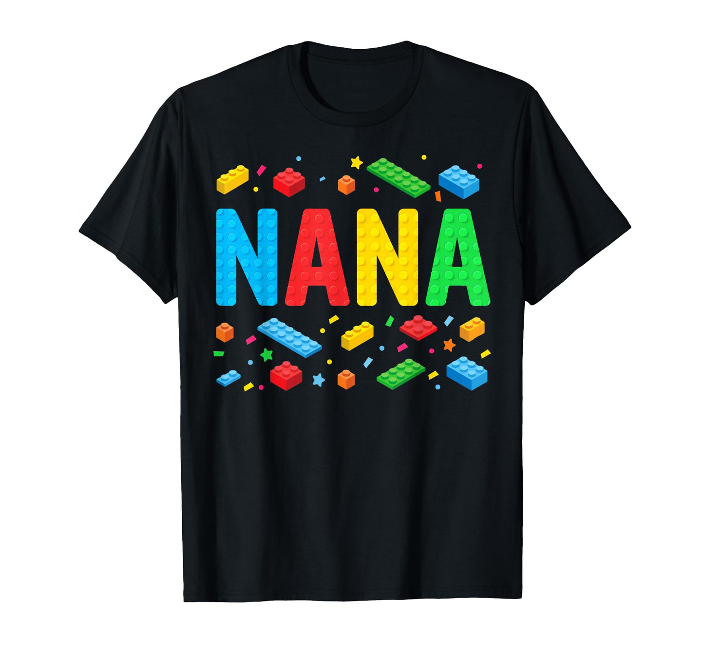 Nana Master Builder Building Bricks Blocks Family Grandma T-Shirt