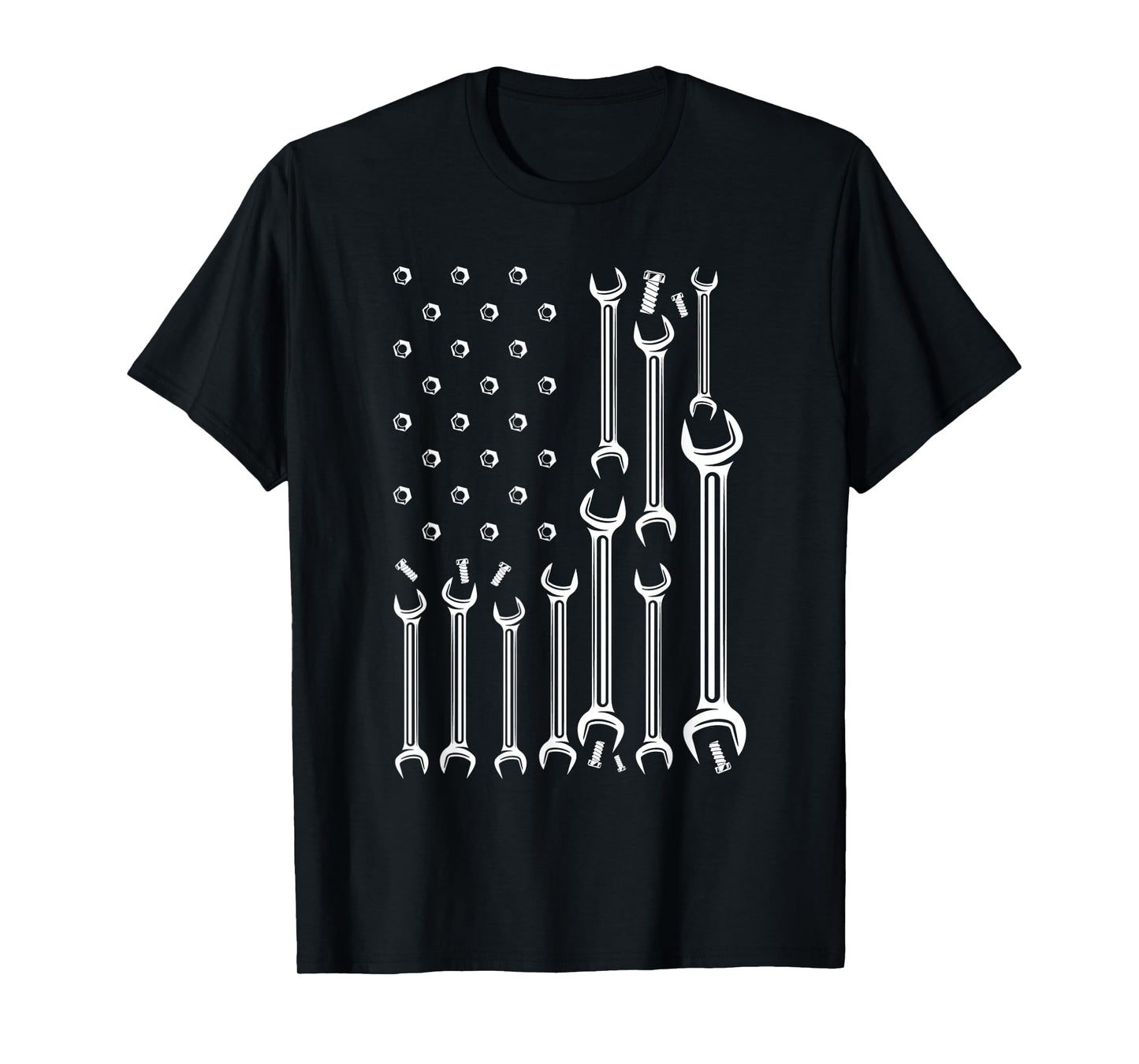 American Flag USA Mechanic Wrenches Tools Gift T-Shirt
