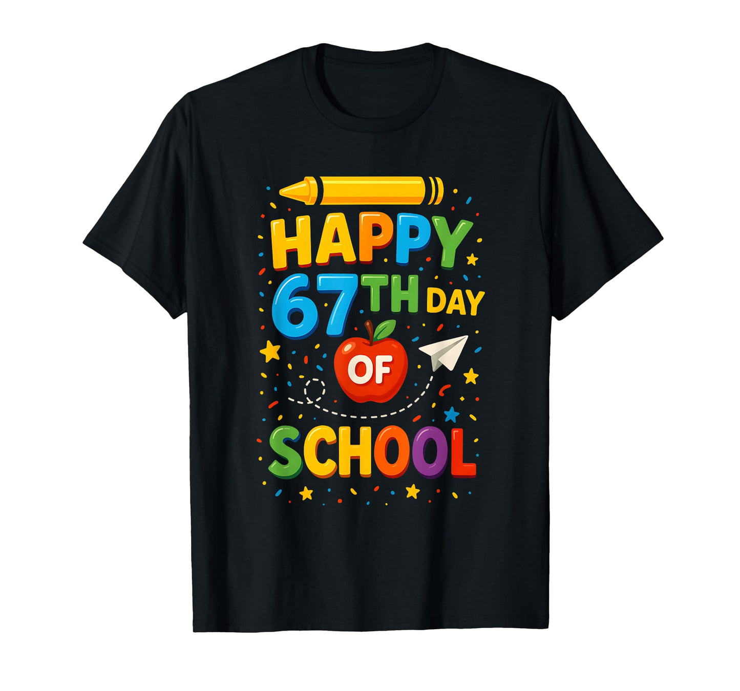 Happy 67th Day of School Funny Teacher Student Meme T-Shirt
