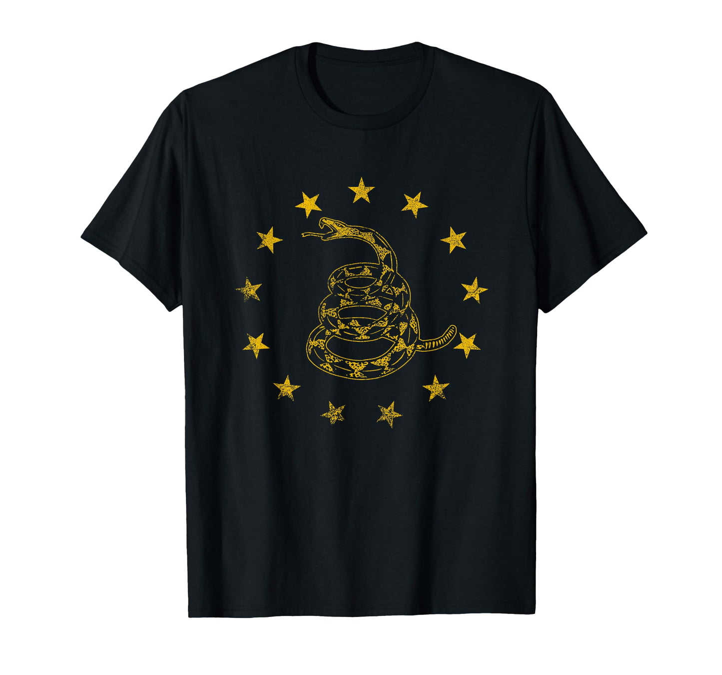 Vintage Gadsden Flag Snake - Betsy Ross Flag - 13 Stars T-Shirt