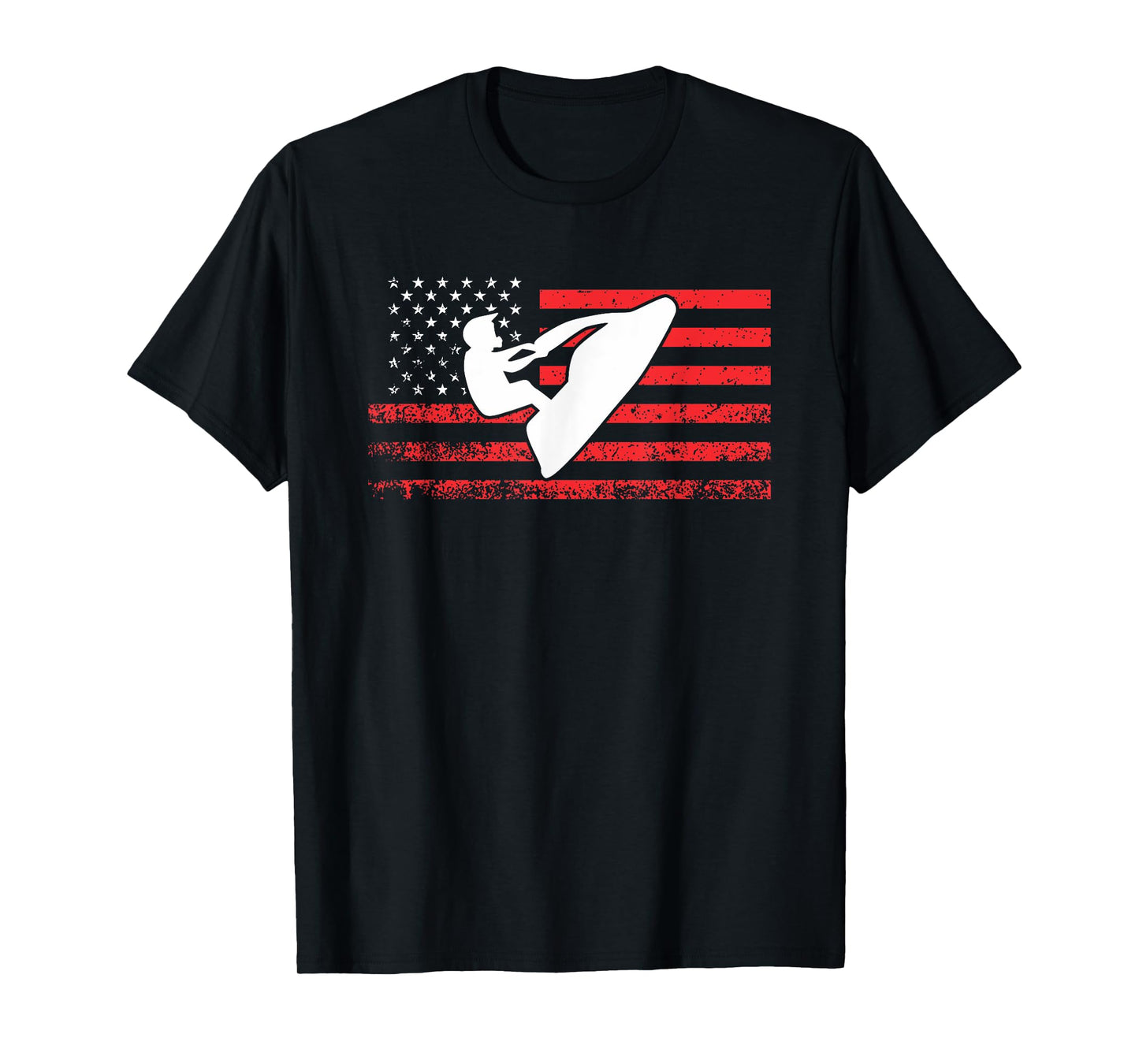 Jet Ski T-Shirt American Flag Shirt Funny Jet Skiing Gifts T-Shirt