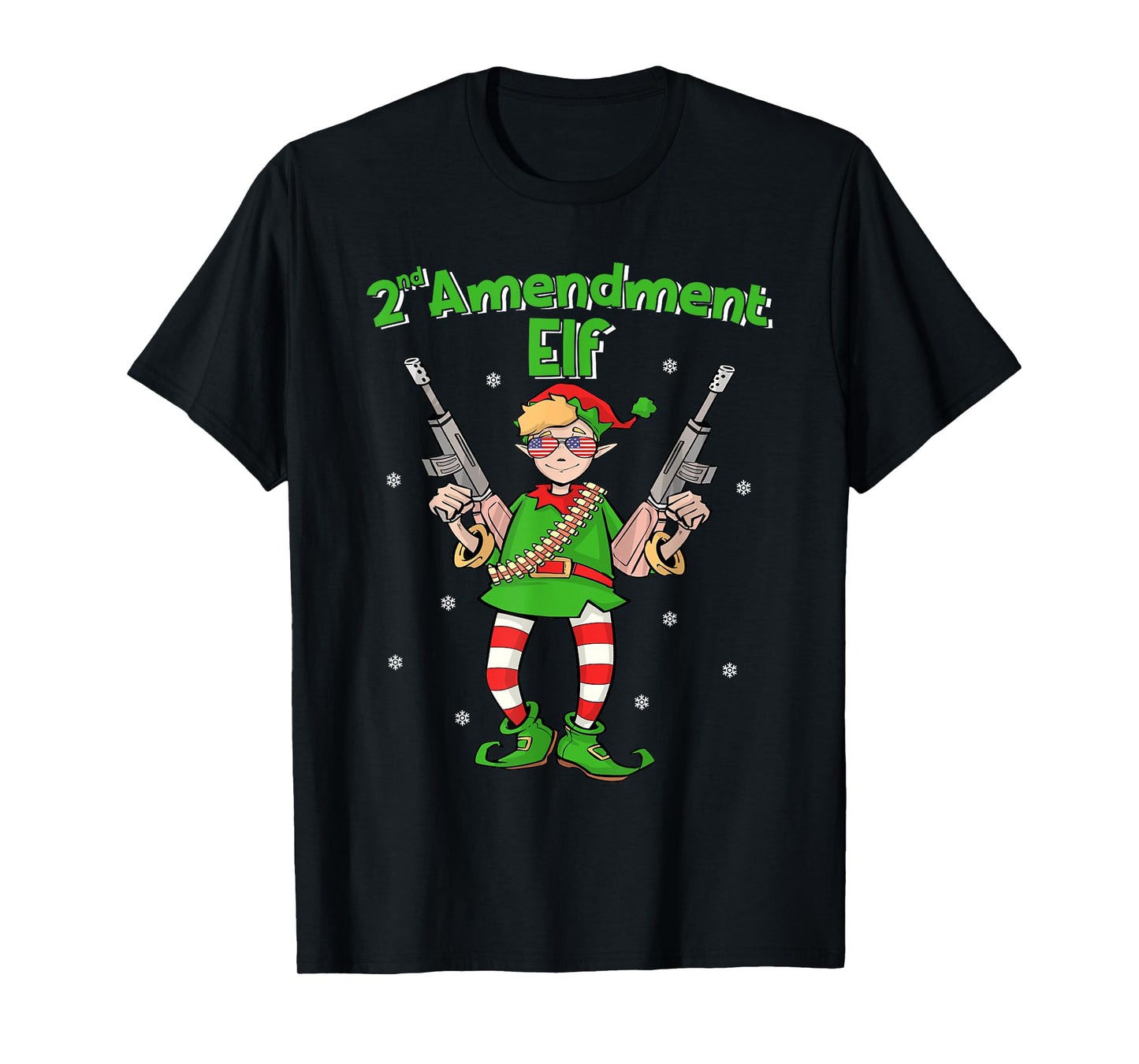 Second Amendment Elf | American Gun Lover Hunter Christmas T-Shirt