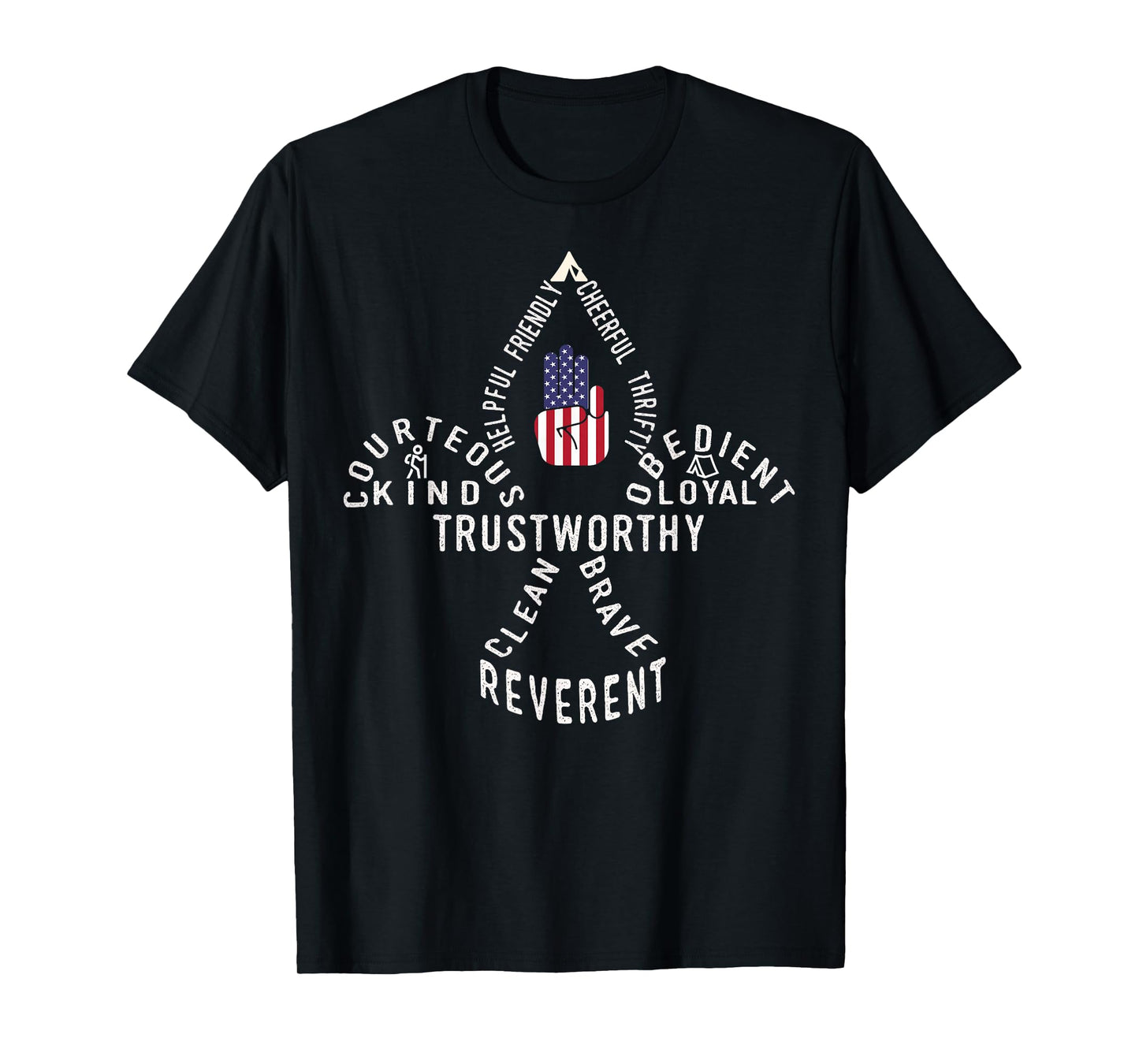 America Flag Scouting Law T-Shirt