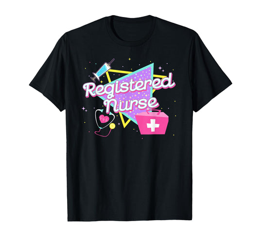 90s Retro Style Registered Nurse Shirts For Women Nurse T-Shirt