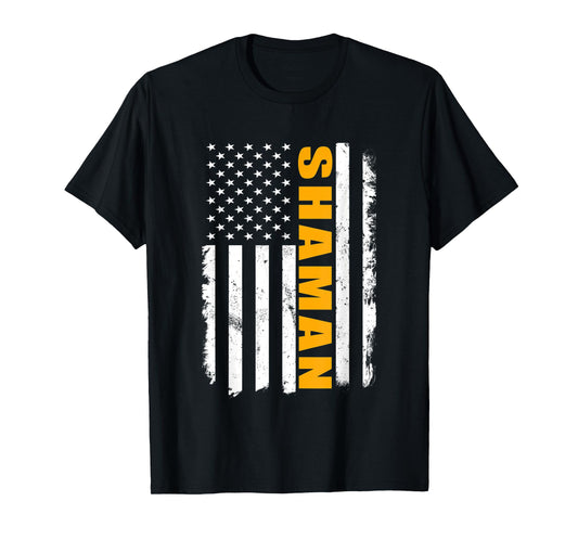 Shaman, American Flag T-Shirt