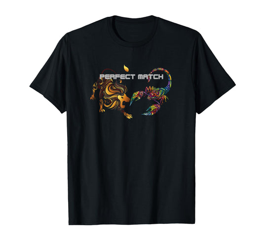 Leo and Scorpio makes a good Couple Lover matching T-Shirt
