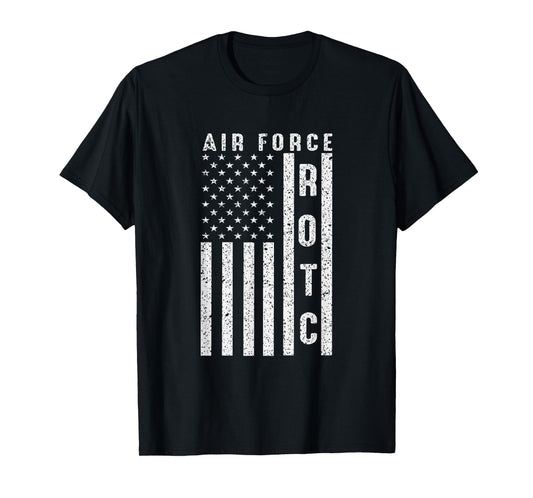 Air Force ROTC USAF ROTC USA Flag Distressed T-Shirt