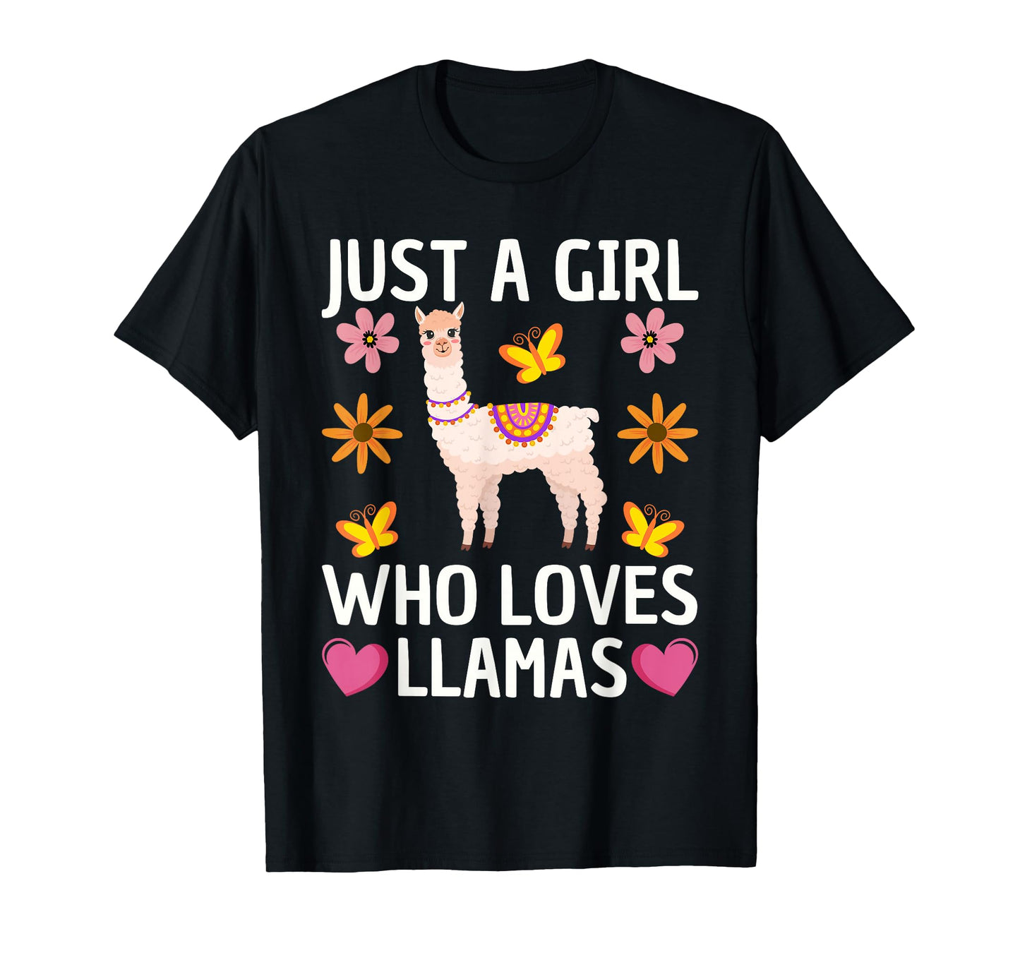 Cute Llama For Women Girls Farming Llama Lovers Alpaca Farm T-Shirt