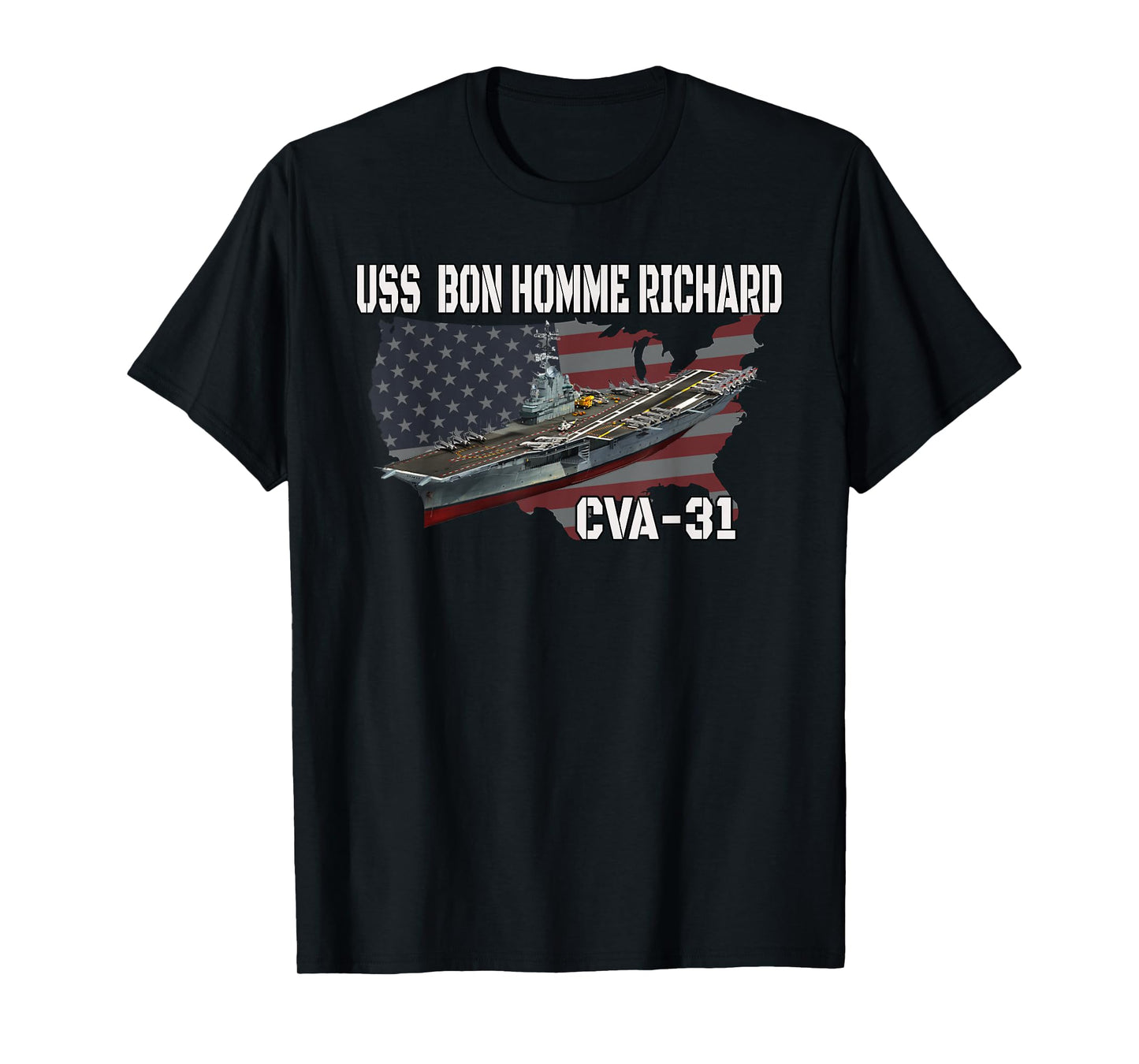 USS Bon Homme Richard CVA-31 Aircraft Carrier Veterans Day T-Shirt