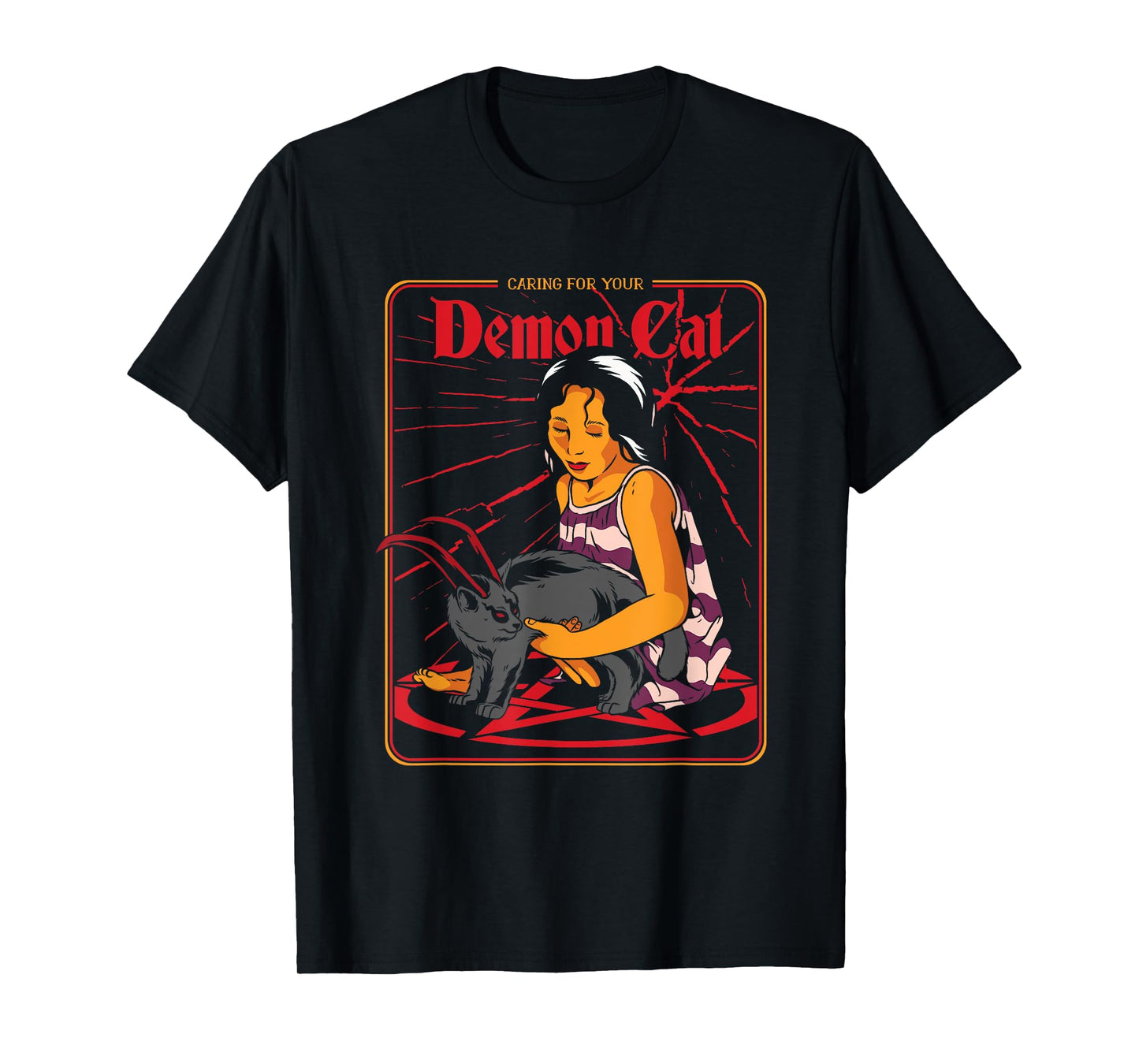 Caring For Your Demon Cat Halloween Costume for Cats Owners Men Women T-Shirt