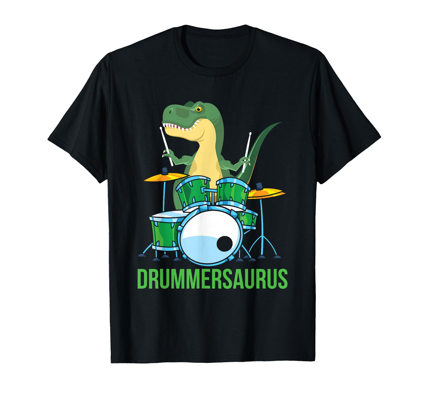 Funny T Rex Percussion Drummersaurus Drummer Boys Gift Drums T-Shirt