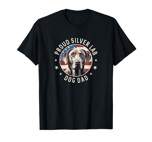 Proud Silver Labrador Retriever Dog Dad T-Shirt