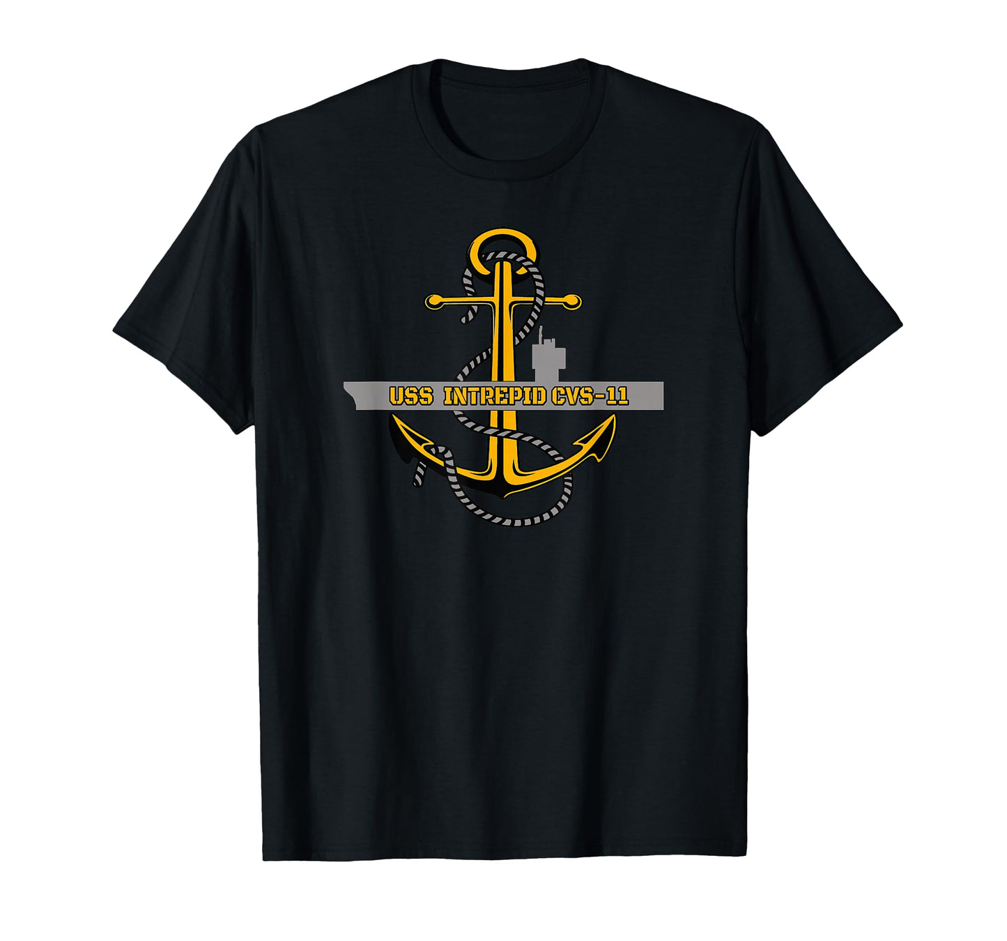 Aircraft Carrier USS Intrepid CVS-11 Veteran Day Grandpa Dad T-Shirt