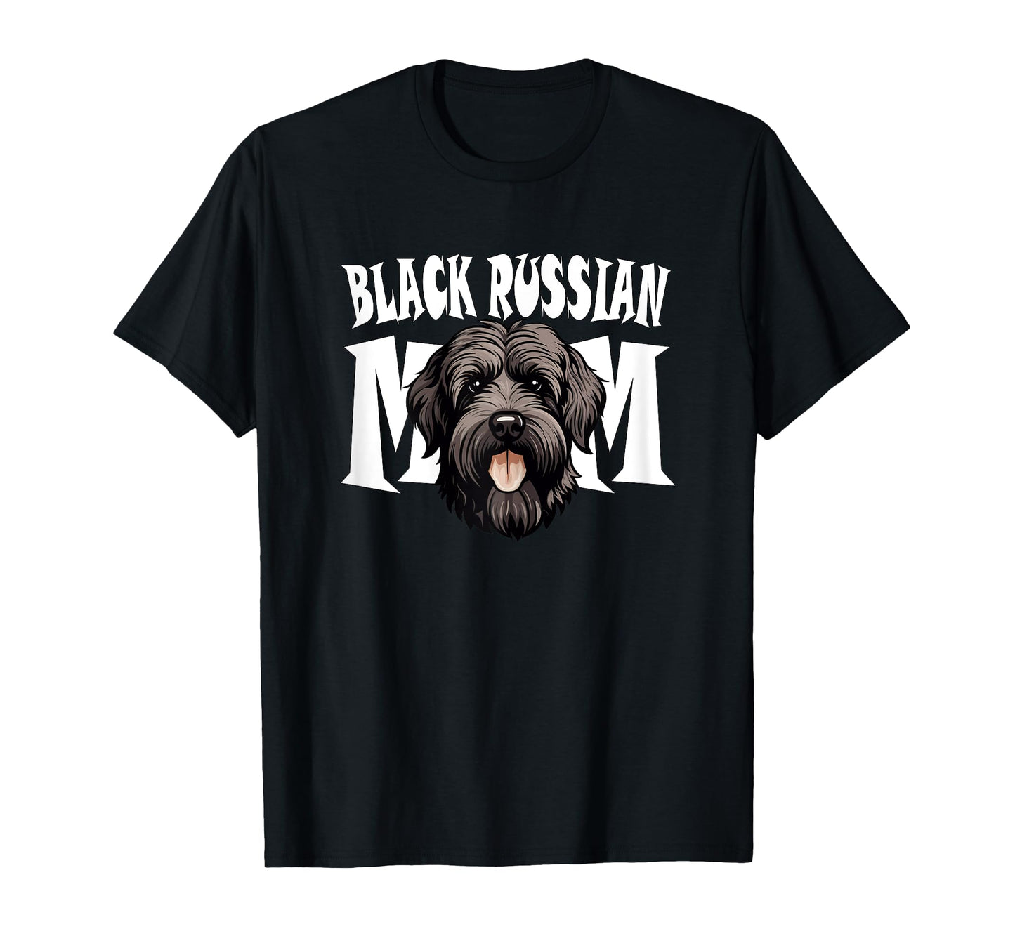 Black Russian Terrier Mom Cute BRT Dog Mother Women T-Shirt