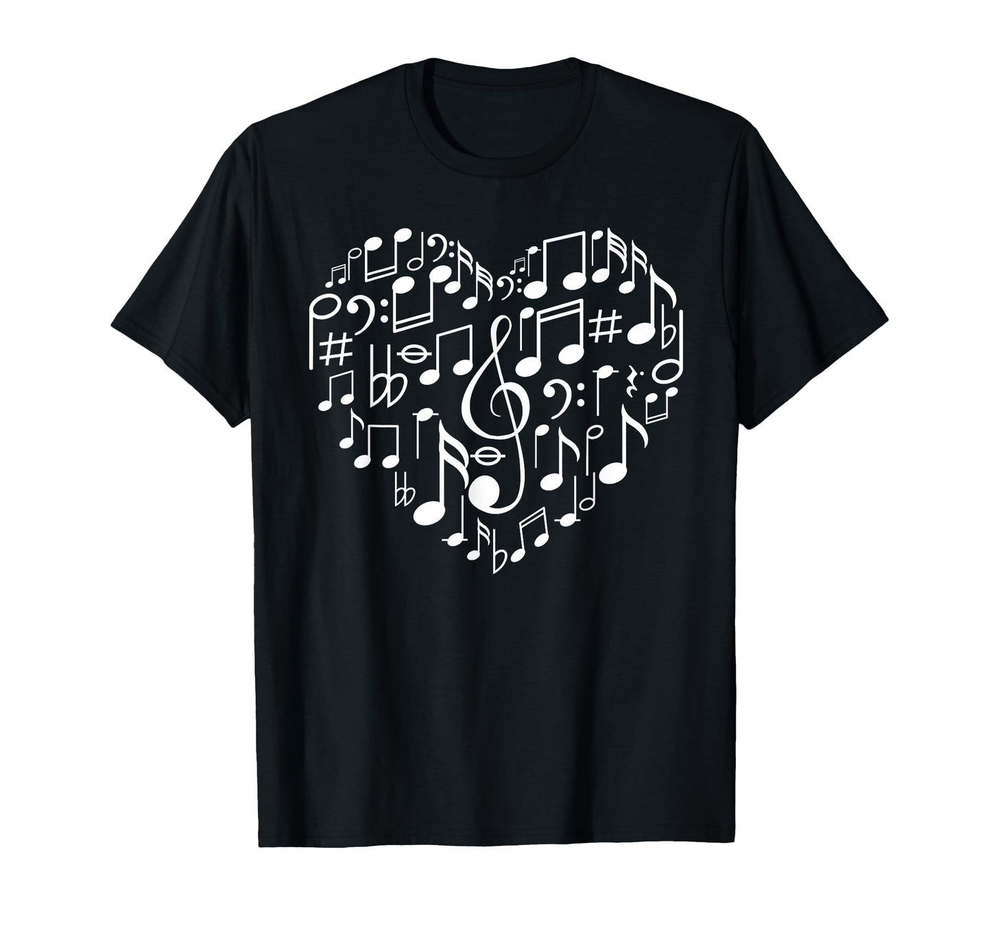 Cool Music Note Art for Men Women Music Musical Note Lover T-Shirt Small