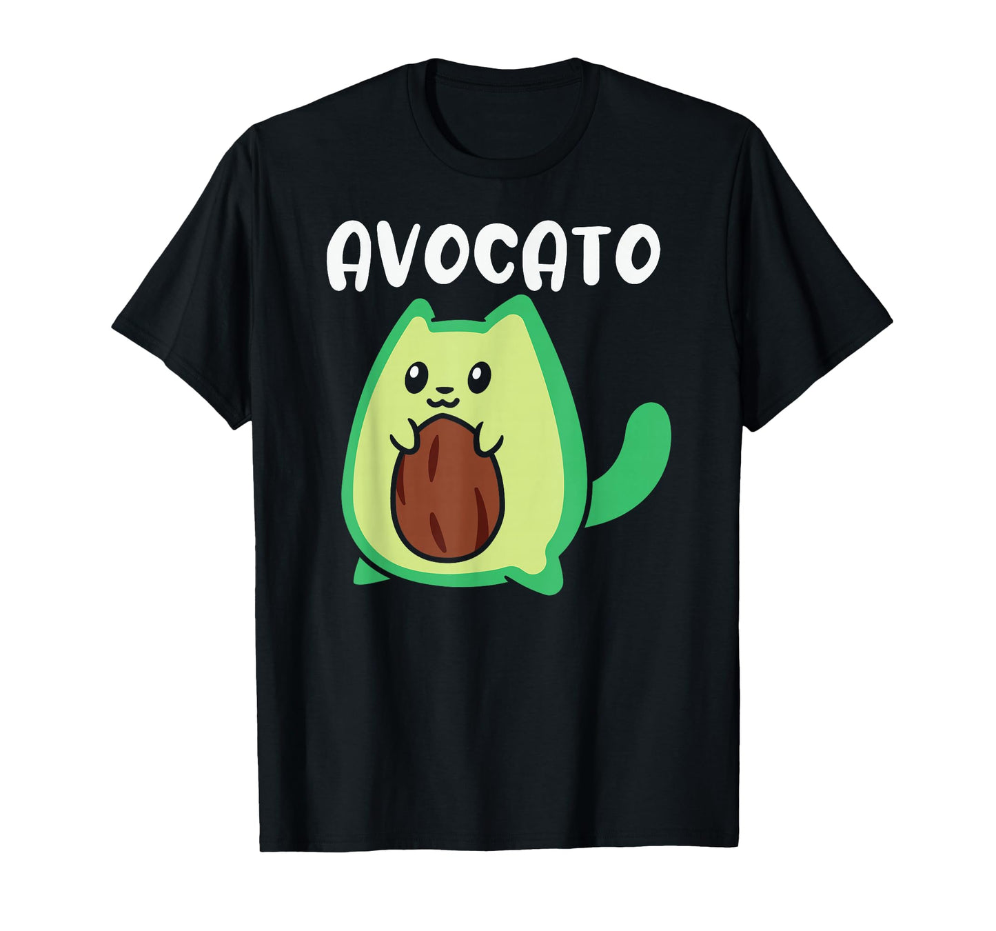 Avocato Tshirt Funny Cat Lovers Avocado Novelty Graphic Tee T-Shirt